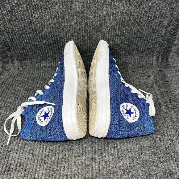 Converse Chuck Taylor All Star Flyknit Hi True Indigo Blue White Shoes Mens 11.5